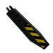 LEGO Hinge Plate 1 x 8 with Angled Side Extensions with Black and Yellow Danger Stripes Sticker (30407)