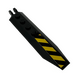 LEGO Hinge Plate 1 x 8 with Angled Side Extensions with Black and Yellow Danger Stripes Sticker (Round Plate Underneath) (14137)