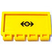 LEGO Scharnier Fliese 2 x 4 mit Ribs mit Zug Logo Aufkleber (2873)