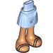 LEGO Hanche avec Basic Incurvé Skirt avec Noir Sandals avec charnière mince (2241)