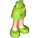 LEGO Hanche avec Basic Incurvé Skirt avec Lime Shoes avec charnière mince (2241)