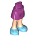 LEGO Hanche avec Basic Incurvé Skirt avec Medium Azure Shoes avec charnière mince (100957)