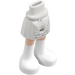 LEGO Hip with Basic Curved Skirt with Silver Dots and Fur with White Boots with Thin Hinge