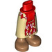 LEGO Hüfte mit Medium Skirt mit rot Moana Blumen (59794)