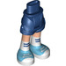 LEGO Hip with Rolled Up Shorts with Blue Shoes with White Laces with Thick Hinge (35557)