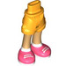 LEGO Hanche avec Rolled En haut Shorts avec Coral Shoes avec charnière mince (36198)