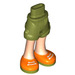 LEGO Hanche avec Rolled En haut Shorts avec Orange Shoes avec charnière mince (36198)