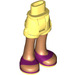 LEGO Hüfte mit Rolled Oben Shorts mit Purple Sandals mit dickem Scharnier (11403)