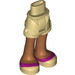 LEGO Hip with Rolled Up Shorts with Tan/Magenta Shoes with Thick Hinge (11403 / 35556)