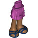 LEGO Hanche avec Court Double Layered Skirt avec Bleu sandals (35629 / 92818)