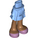 LEGO Heup met Kort Dubbele Layered Skirt met Pink Shoes (35624 / 92818)