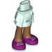 LEGO Hip with Short Double Layered Skirt with Purpe Shoes with Aqua Soles (35629 / 92818)