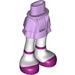 LEGO Heup met Kort Dubbele Layered Skirt met Purple Shoes en Ankle Straps (92818)