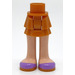 LEGO Hip with Short Double Layered Skirt with Purple Shoes with Gold Soles (92818)