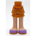LEGO Heup met Kort Dubbele Layered Skirt met Purple Shoes met Gold Soles (92818)