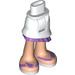 LEGO Hips and Skirt with Ruffle with Purple and White Sandals (20379)
