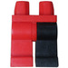 LEGO Heupen met Rood Rechts Been en Zwart Links Been (3815 / 73200)