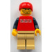 LEGO Hockey Player, rouge Sportshelmet, Tan Jambes Figurine