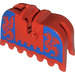 LEGO Horse Barding with Red Dragons on Blue Background (2490)