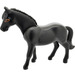 LEGO Horse with Black Tail and White and Black Shoes with Dark Orange Rimmed Eyes (6171)