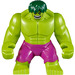 LEGO Hulk (Stor) med Magenta Pants og Mørkegrøn Hår Minifigur