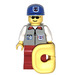 LEGO Hurricane Harbour Coast Guard Male with Life Jacket Minifigure