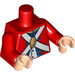 LEGO Imperial Torse avec blanc Straps et Knapsack sur Backside Modèle, rouge Bras, Light Flesh Mains (76382 / 88585)