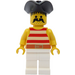 LEGO Imperial Trading Post Pirate met Rood en Wit Striped Shirt minifiguur