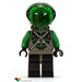 LEGO Insectoids Villian with Airtanks Minifigure head with Green Hair and Copper Eyepiece