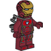 LEGO Iron Uomo con Mark 50 Armatura con Piccolo Casco Visore e Retro Piastra Minifigure