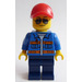 LEGO Jacket mit Pockets und Orange Streifen, Sunglasses (Unprinted Der Rücken) Minifigur