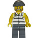 LEGO Jail Prisoner Shirt with Prison Stripes and Torn out Sleeves Minifigure