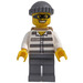 LEGO Jail prisoner mit prison Streifen, Maske Minifigur