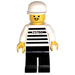 LEGO Jailbreak Joe in Striped Prison Suit with Black Legs Minifigure