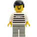 LEGO Jailbreak Joe in Striped Prison Suit with Light Gray Legs Minifigure