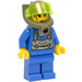 LEGO Jet with Transparent Neon Green Visor Minifigure