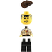 LEGO Johnny Thunder (desert) met LEGO logo Aan Rug minifiguur
