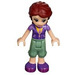 LEGO Joy mit Sand Green Cropped Trousers und Dark Purple Vest over Bright Light Orange Shirt Minifigur