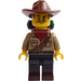 LEGO Jungle Explorer with Backpack and Cowboy Hat Minifigure