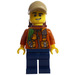 LEGO Jungel Explorer med Ryggsekk og Mørk beige Caps Minifigur