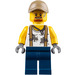 LEGO Jungle Explorer met Dirty Shirt en Donker zandbruin Pet Minifiguur