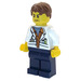 LEGO Jungle Scientist with Reddish Brown Short Hair Minifigure