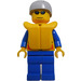 LEGO Kayaker mit Lifejacket und Sunglasses Minifigur