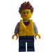 LEGO Kayaker met Reddish Bruin Spiky Haar Minifiguur