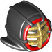 LEGO Kendo Helmet with Gold Grille and Red Trim (34788 / 98130)