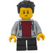 LEGO Kid med Ljus Grey Topp Minifigur