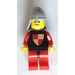 LEGO Knights Tournament Knight Zwart, Rood Poten met Zwart Heupen, Helm met Neck-Protector minifiguur Heruitgave