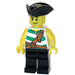LEGO Kraken Attackin&#039; Pirate with Green and White Striped Shirt Minifigure