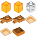 LEGO Kryptomite - Oranje, Medium Crystals