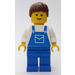 LEGO Lady avec Bleu Overalls et Brown Queue de cheval Figurine